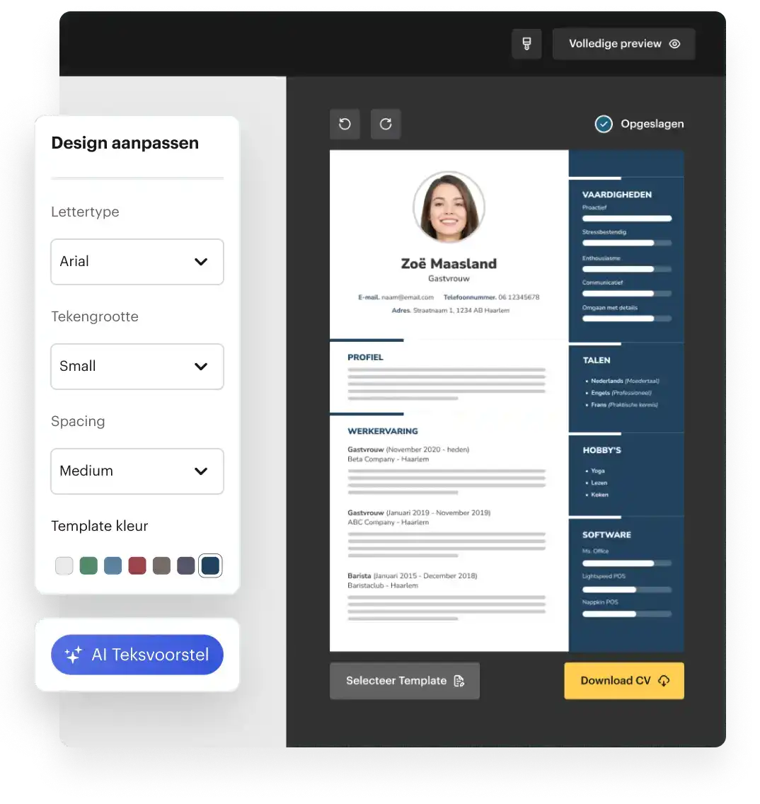 Online CV Sollicitatie Tool