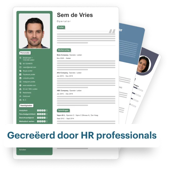 Kies mooie CV templates
